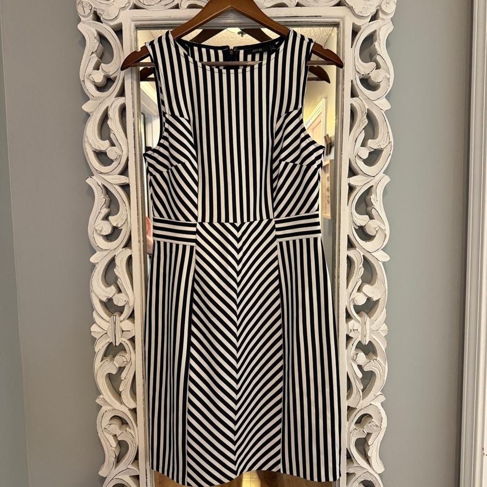 Apt. 9 Striped Black and White Mini Dress